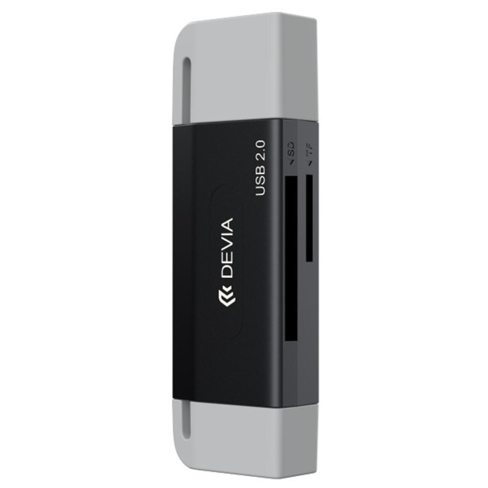 Devia Cititor Card 2in1 Leopard Series USB si Type-C, 2.0, SD/TF, Negru [2]