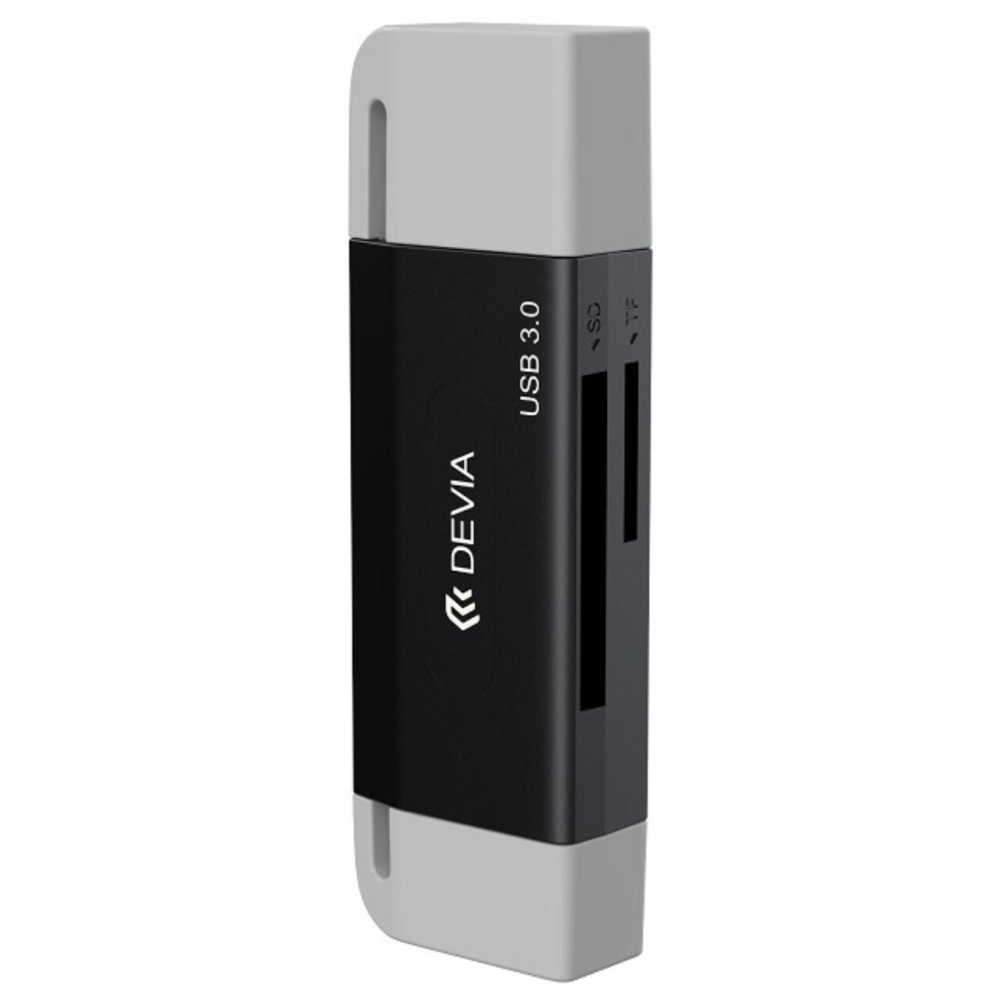 Devia Cititor Card 2in1 Leopard Series USB si Type-C, High-Speed 3.0, SD/TF, Negru [1]