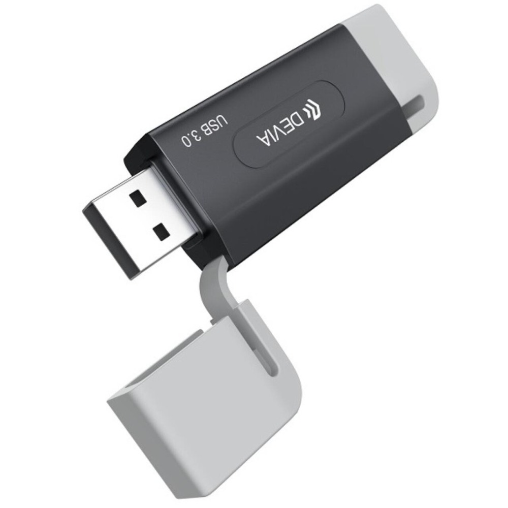 Devia Cititor Card 2in1 Leopard Series USB si Type-C, High-Speed 3.0, SD/TF, Negru [4]