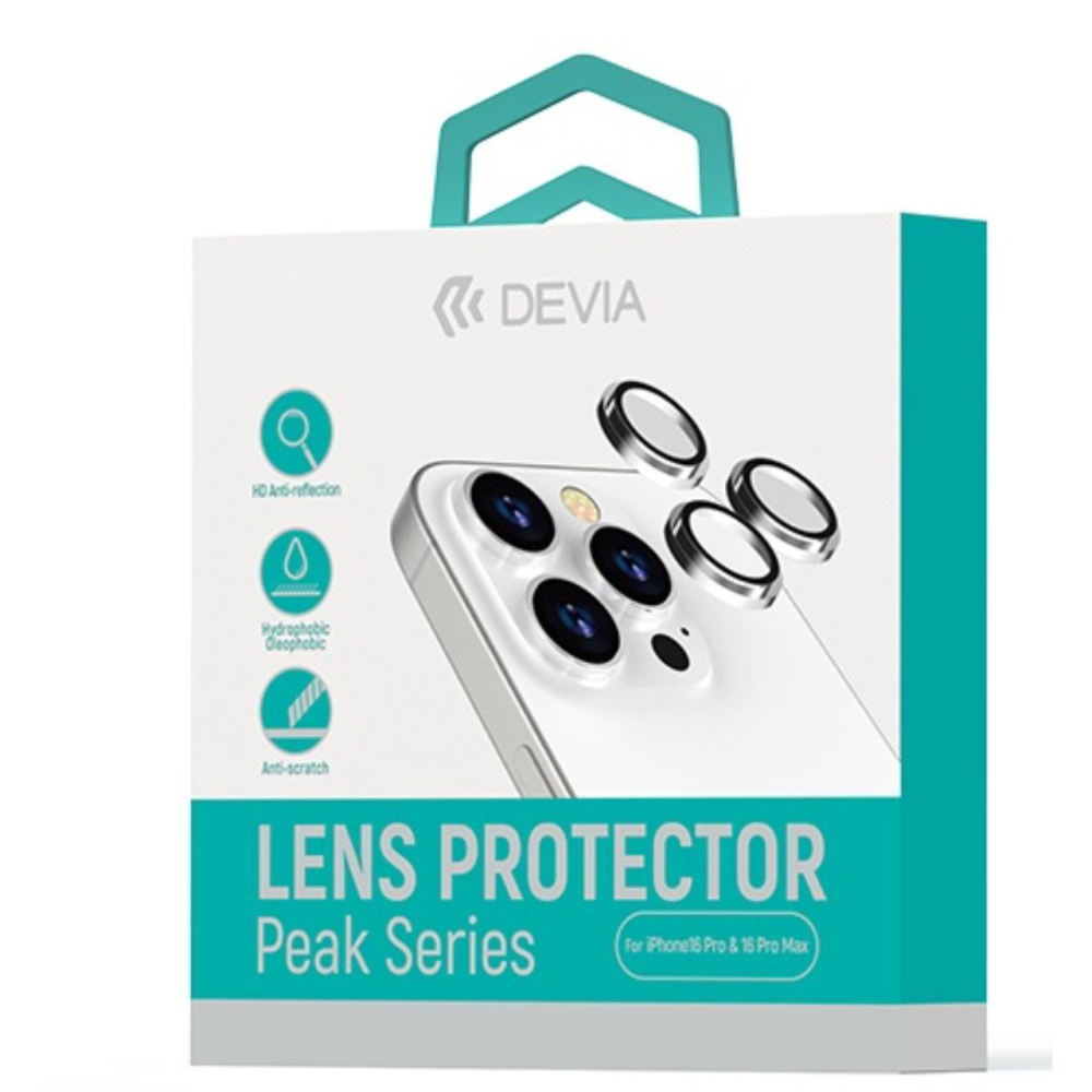 Devia Folie Sticla Camera Peak Series Crystal iPhone 16 Pro / 16 Pro Max pachet de 3 buc Transparent [9]