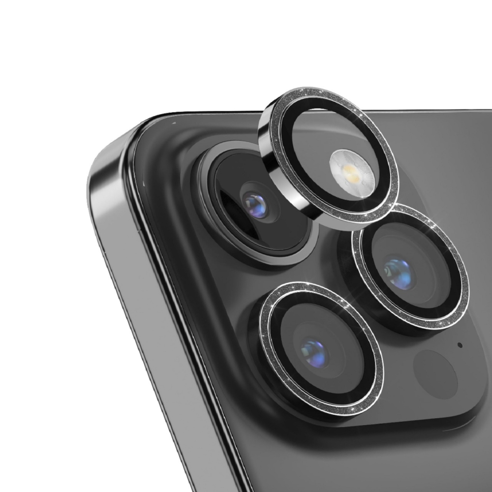 Devia Folie Sticla Camera Peak Series Diamond iPhone 15 Pro / 15 Pro Max pachet de 3 buc Argintiu [2]