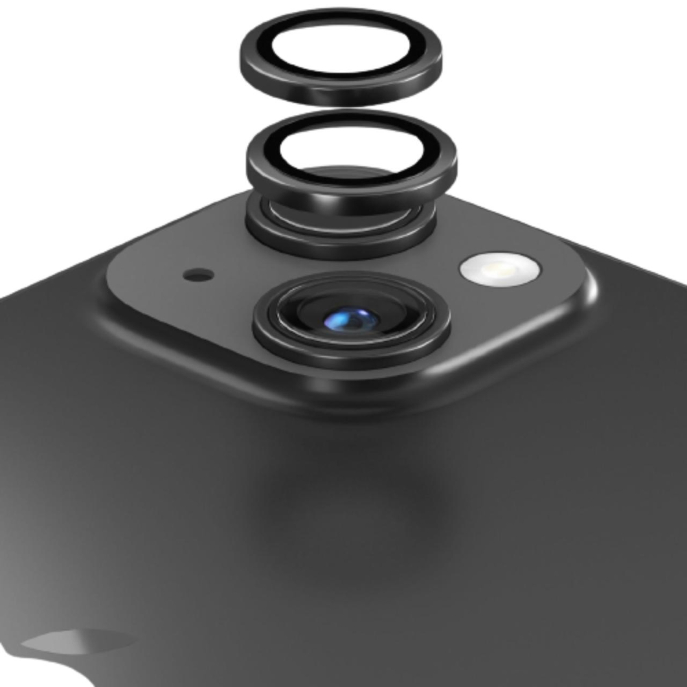 Devia Folie Sticla Camera Peak Series iPhone 15 / 15 Plus pachet de 2 buc Negru [4]