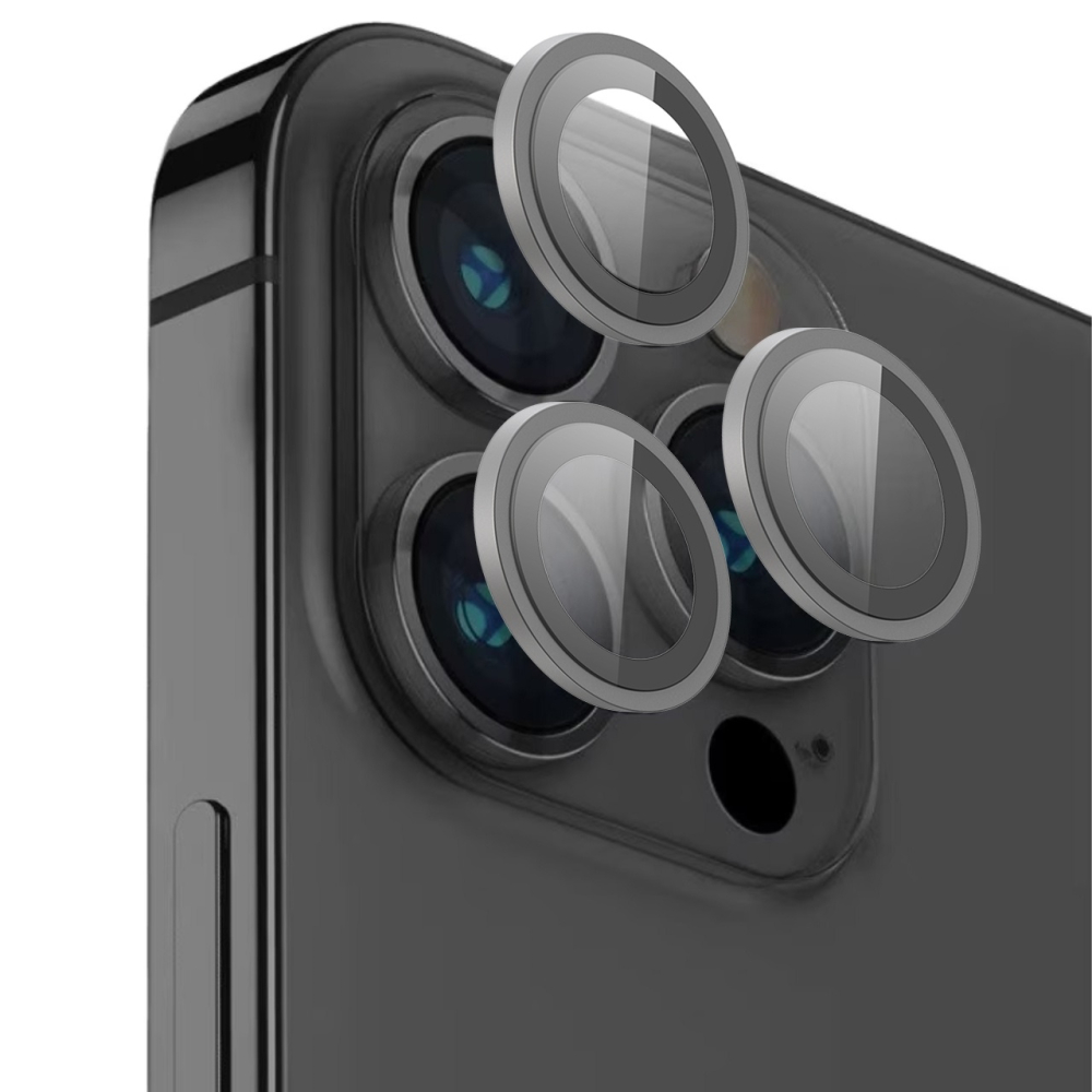 Devia Folie Sticla Camera Peak Series iPhone 16 Pro / 16 Pro Max pachet de 3 buc Gri [4]