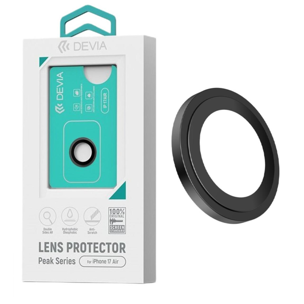 Devia Folie Sticla Camera Peak Series iPhone Air Black [7]