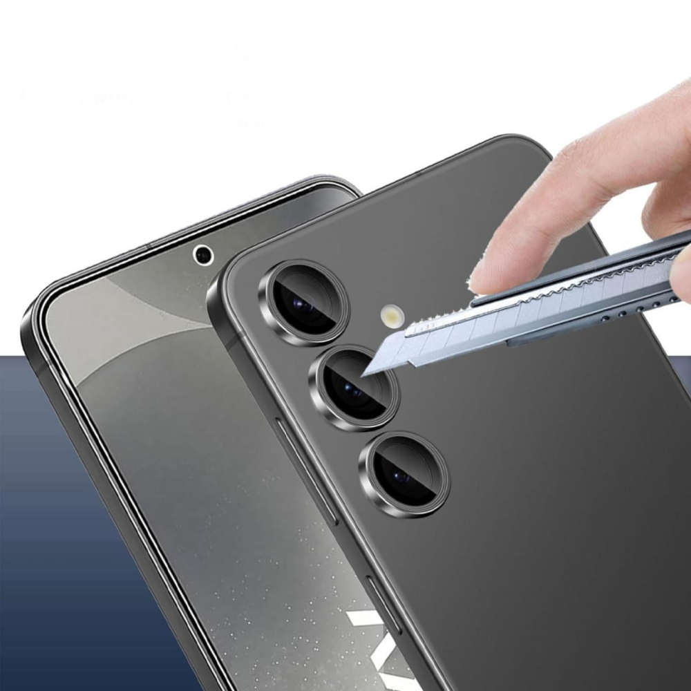 Devia Folie Sticla Camera Peak Series Samsung Galaxy S24 Plus, pachet de 3 buc,Argintiu [2]