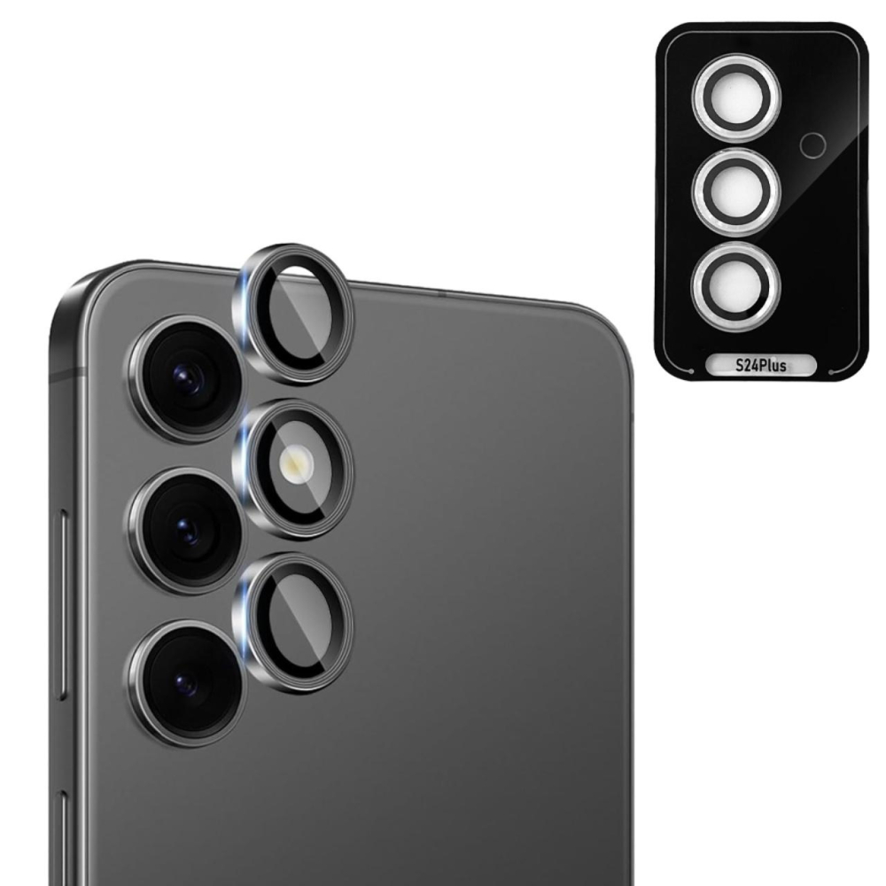 Devia Folie Sticla Camera Peak Series Samsung Galaxy S24 Plus, pachet de 3 buc,Argintiu [5]