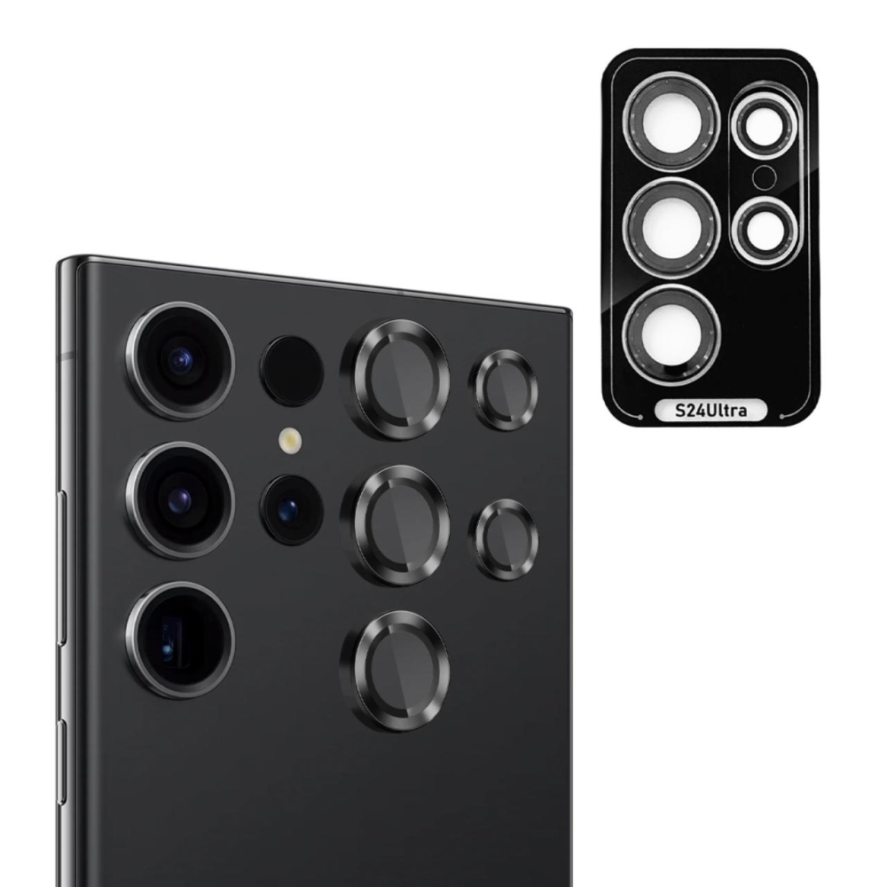 Devia Folie Sticla Camera Peak Series Samsung Galaxy S24 Ultra, pachet de 5 buc.Negru [7]
