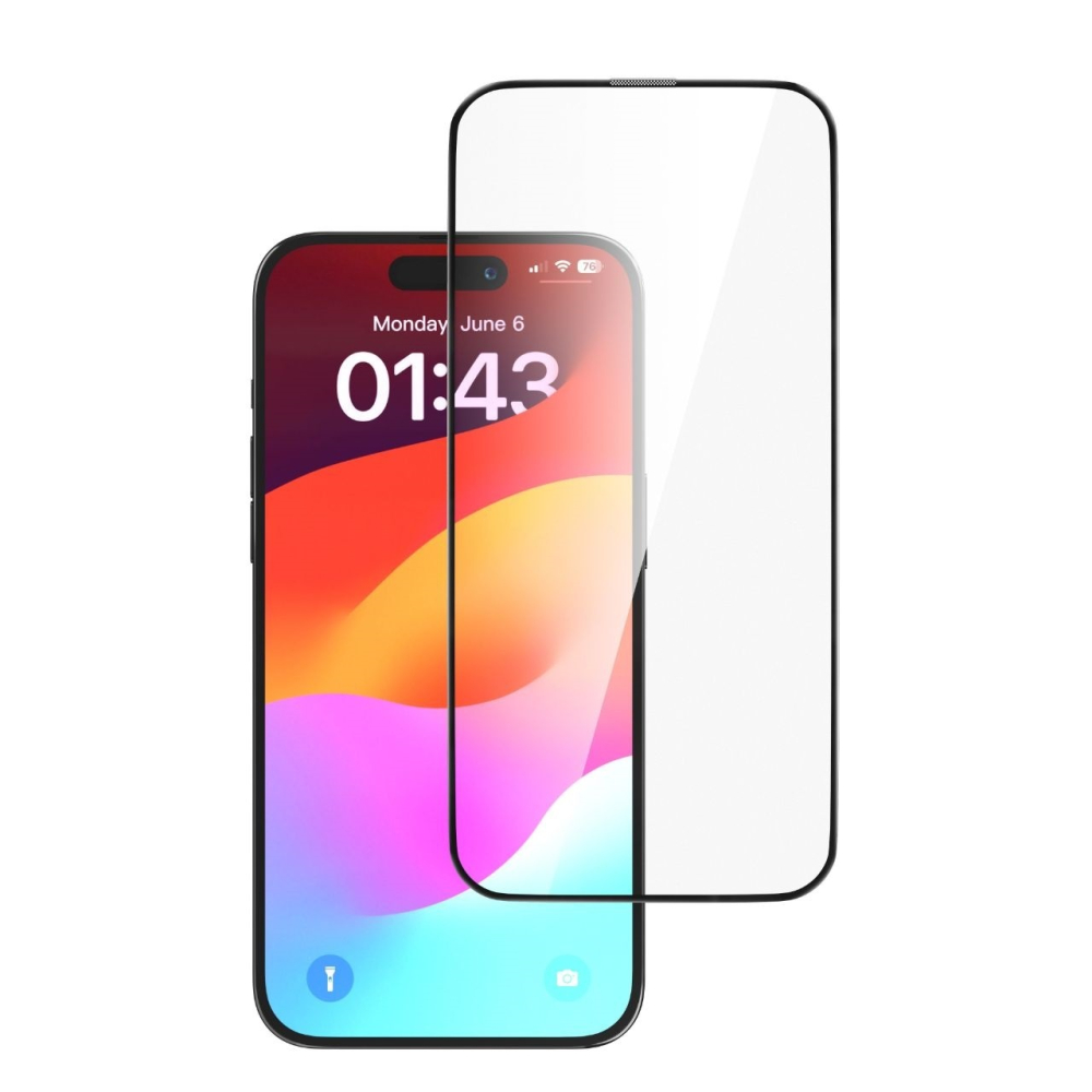 Devia Folie Sticla Star Series Full Screen Entire View iPhone 15 Plus Negru [4]