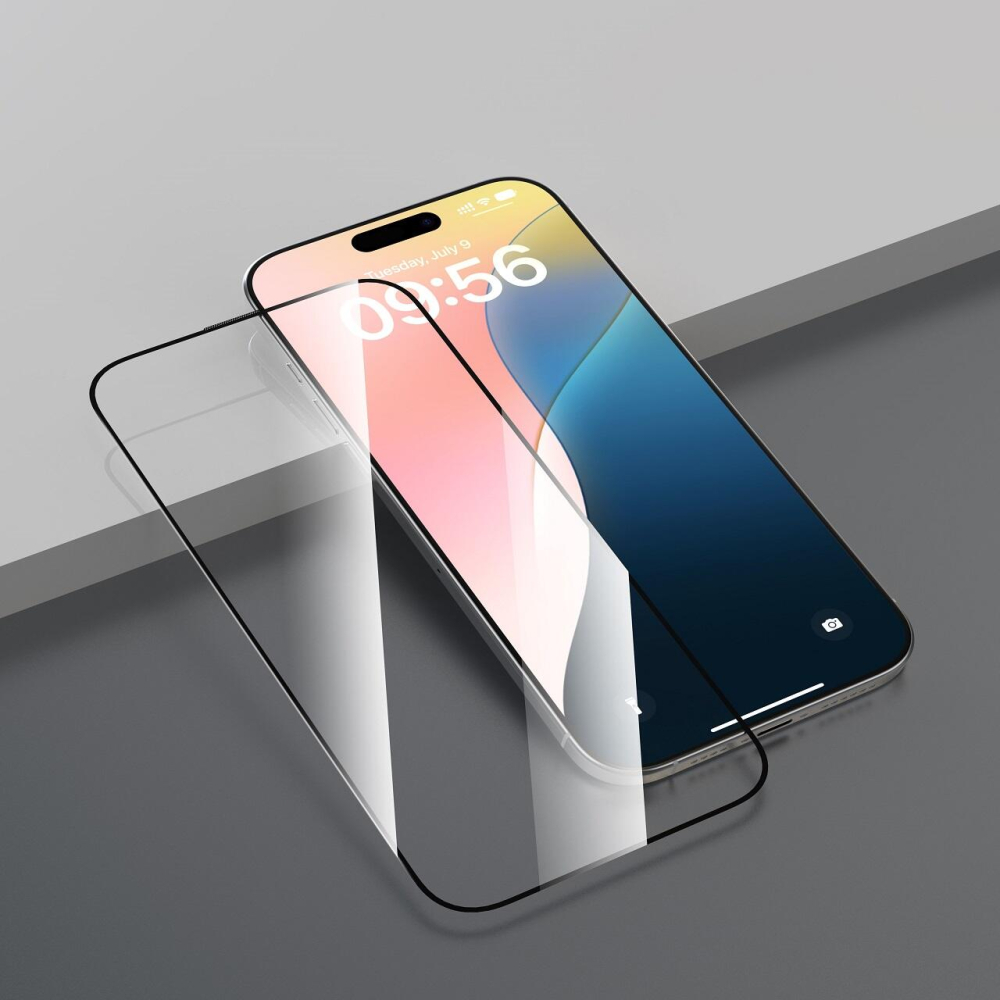 Devia Folie Sticla Star Series Full Screen Entire View iPhone 16 Plus Negru [2]