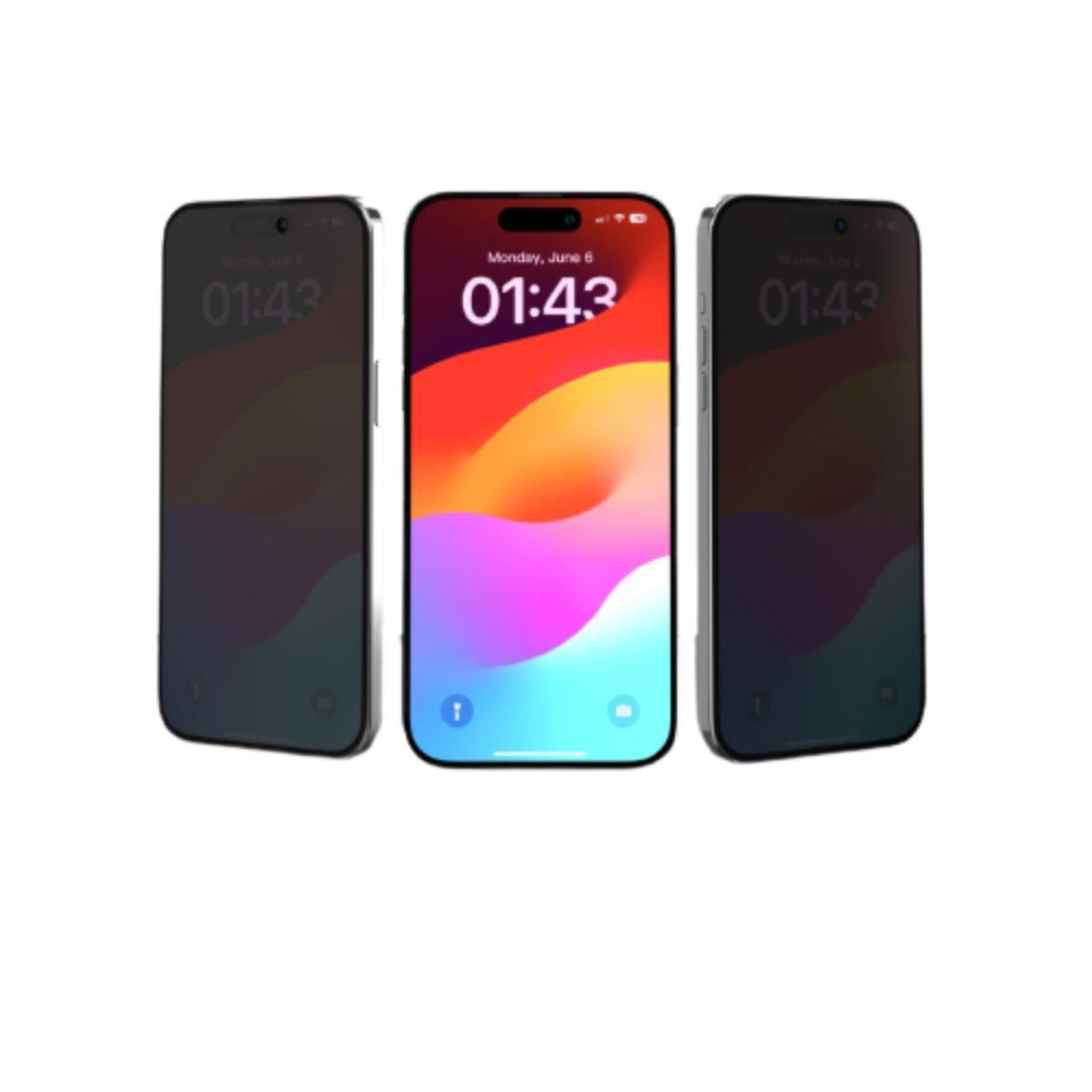 Devia Folie Sticla Van Series Full Privacy iPhone 15 Plus, cu kit montare Negru [4]