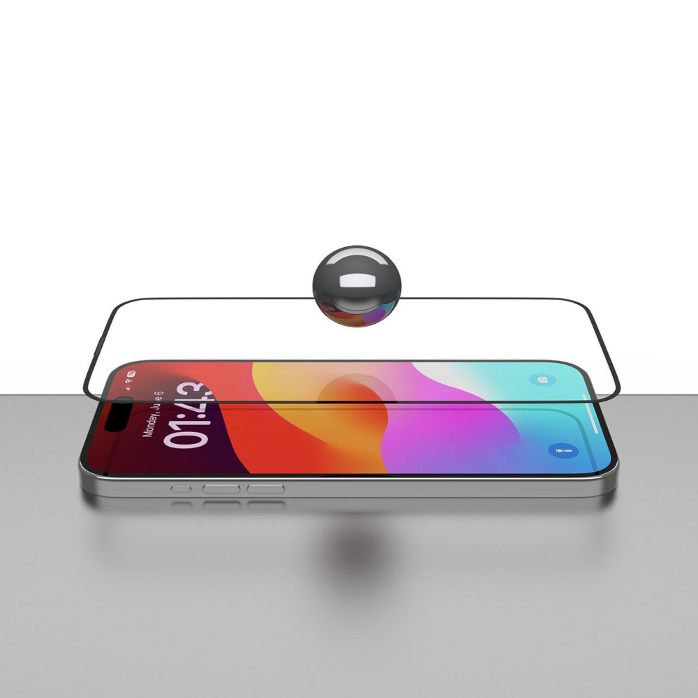 Devia Folie Sticla Van Series Full Screen Ultra-Thin iPhone 15 Plus, cu kit montare Transparent [3]