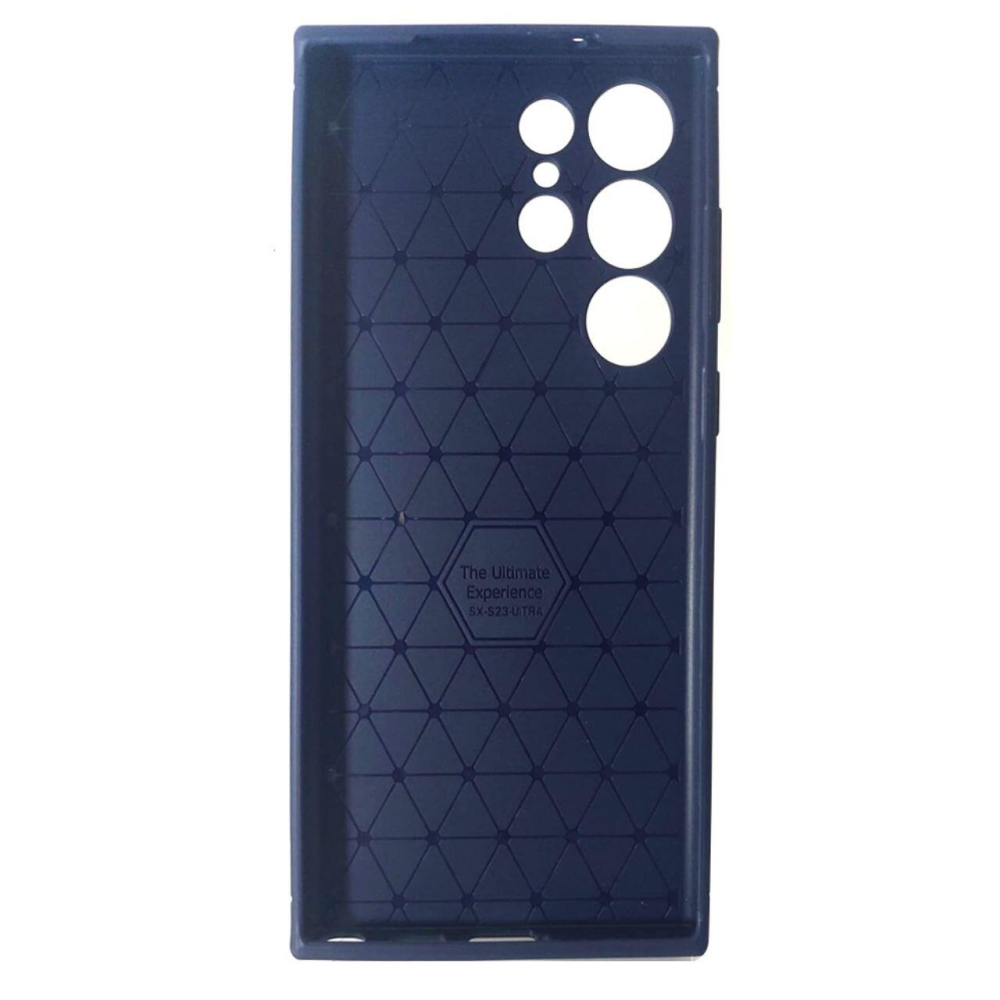 Devia Husa Carbon Fiber Texture Shockproof Samsung Galaxy S23 Ultra Albastru [2]