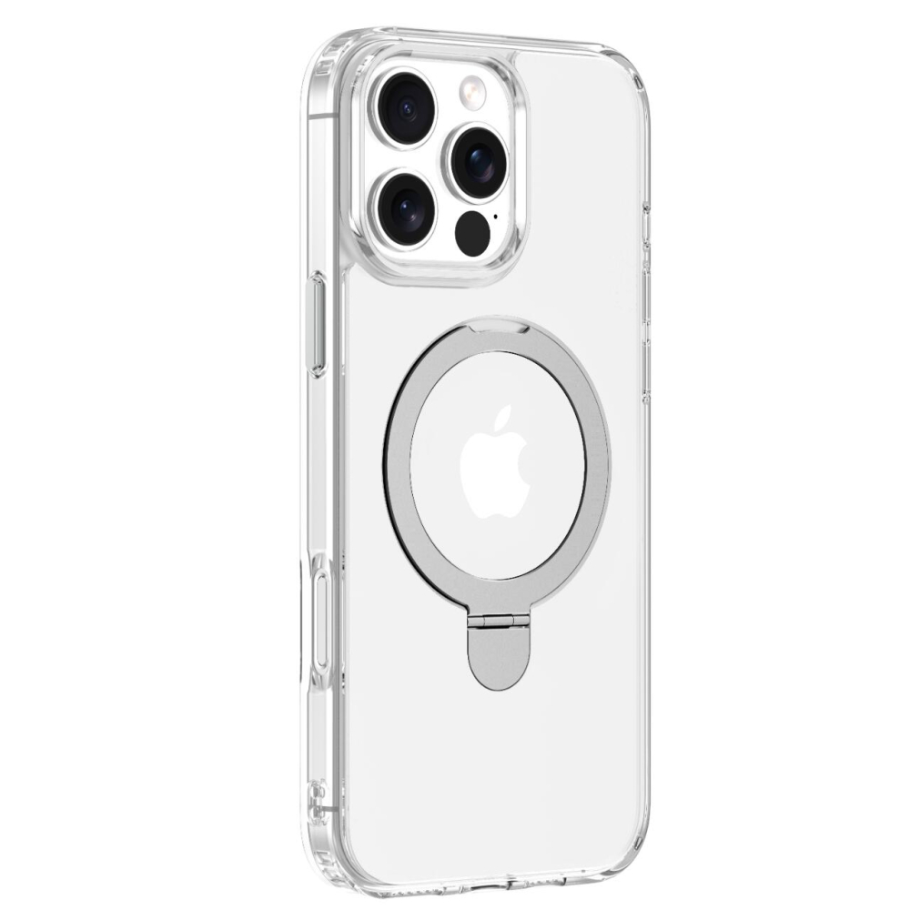 Devia Husa Clean Series Magnetic Shockproof iPhone 16 Pro Max cu suport Transparent [4]