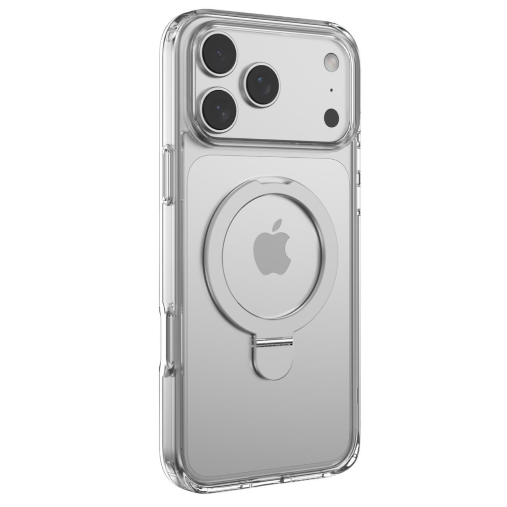 Devia Husa Clean Series Magnetic Shockproof iPhone 17 Pro Max Transparent, cu suport [2]