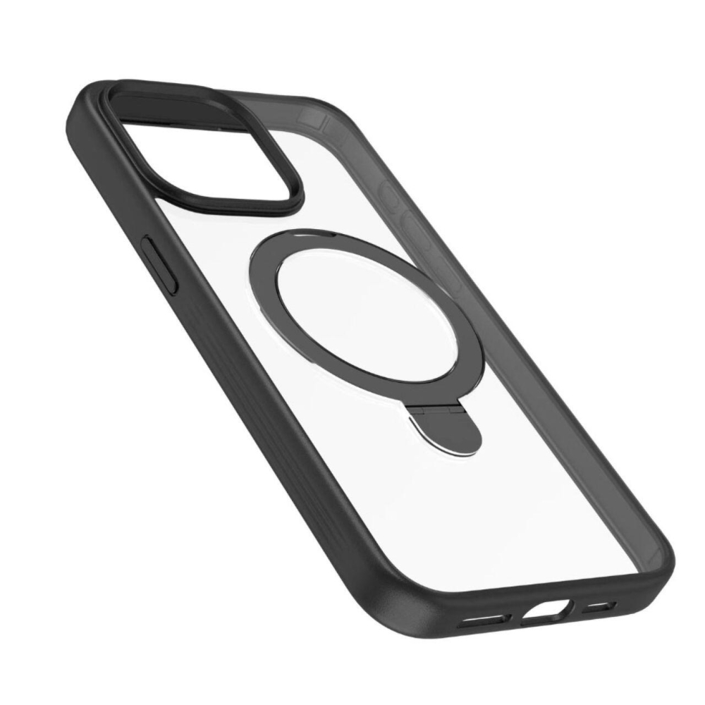 Devia Husa Delight Series Magnetic iPhone 15 Plus cu suport Negru [2]