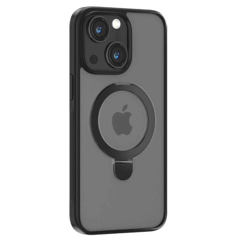 Devia Husa Delight Series Magnetic iPhone 15 Plus cu suport Negru [5]