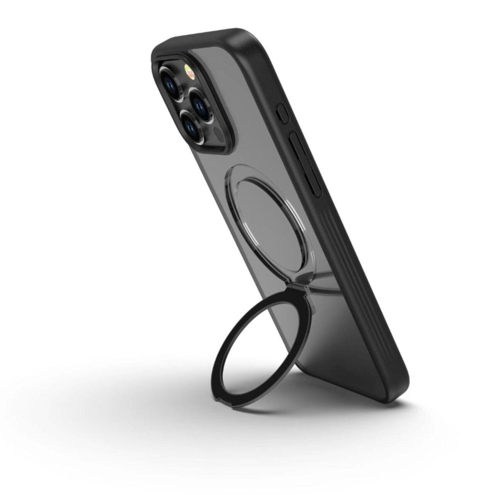 Devia Husa Delight Series Magnetic iPhone 15 Pro cu suport Negru [8]