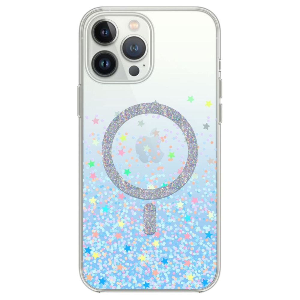 Devia Husa Shiny Series Original Design Magnetic iPhone 15 Pro Max Transparent / Albastru [3]