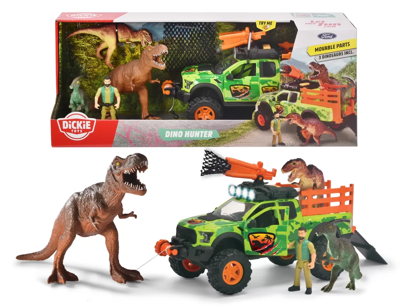 Dickie dino hunter set masinuta si figurine [6]