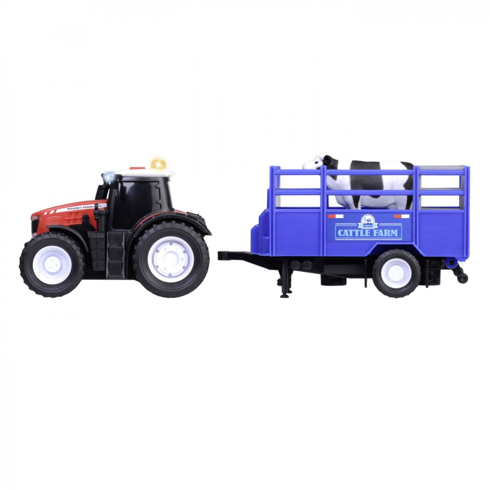 Dickie massey ferguson tractor si remorca cu sunete si lumini [5]
