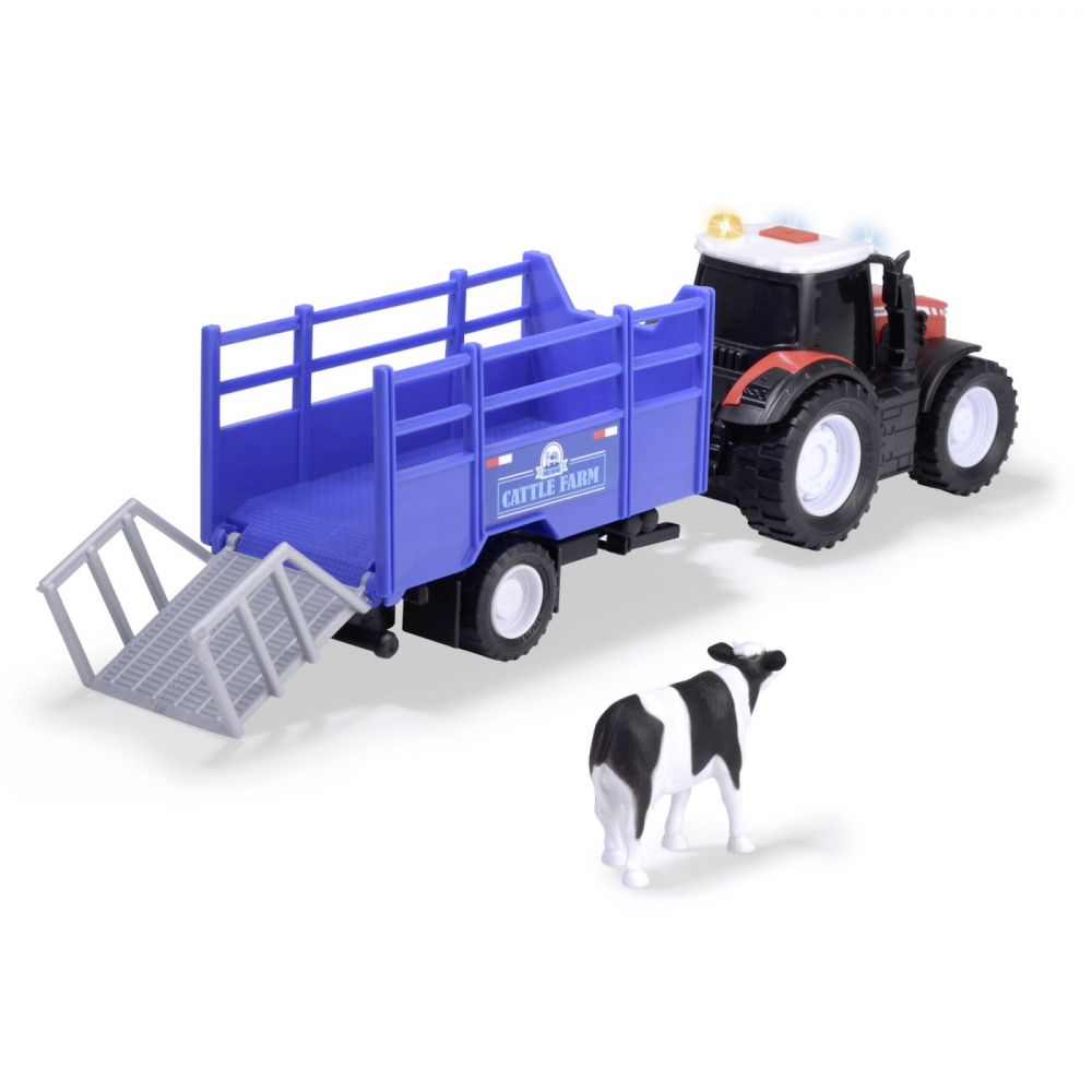 Dickie massey ferguson tractor si remorca cu sunete si lumini [4]