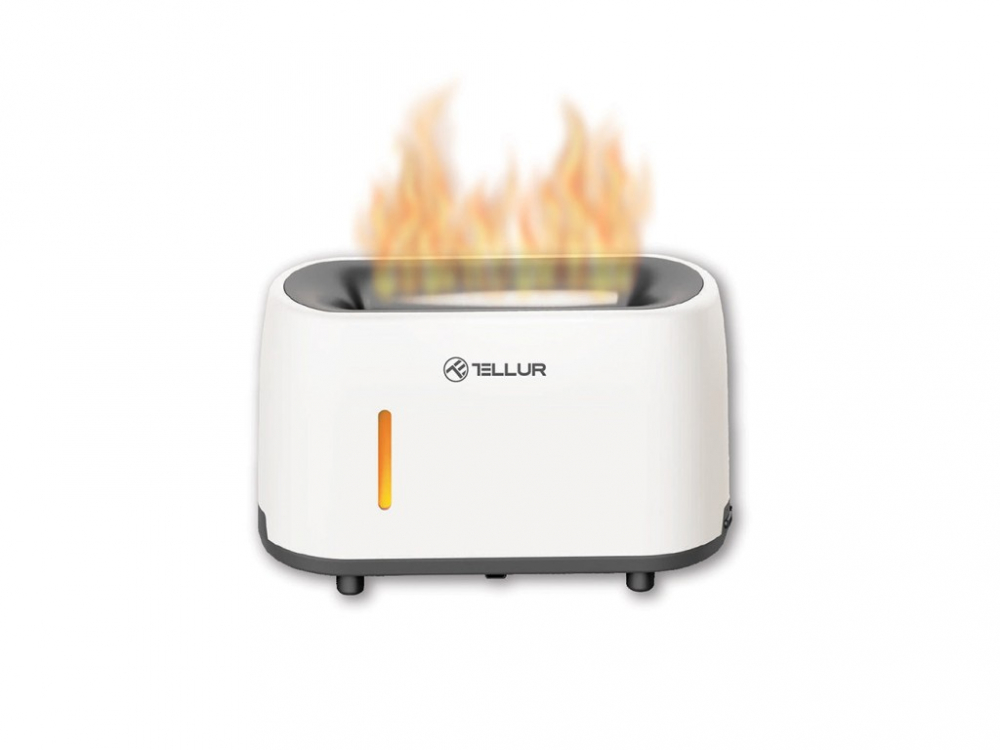 Difuzor aromaterapie Flame Tellur, 240ml, 12 ore, telecomandă, alb [1]