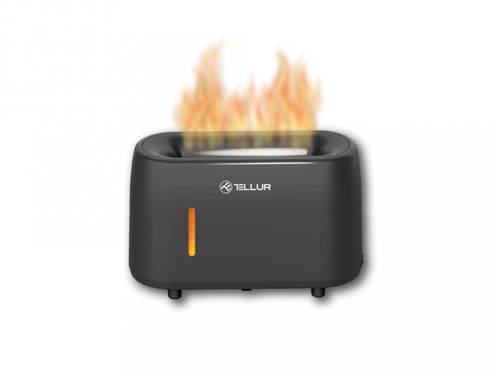Difuzor aromaterapie Flame Tellur, 240ml, 12 ore, telecomandă, gri [1]