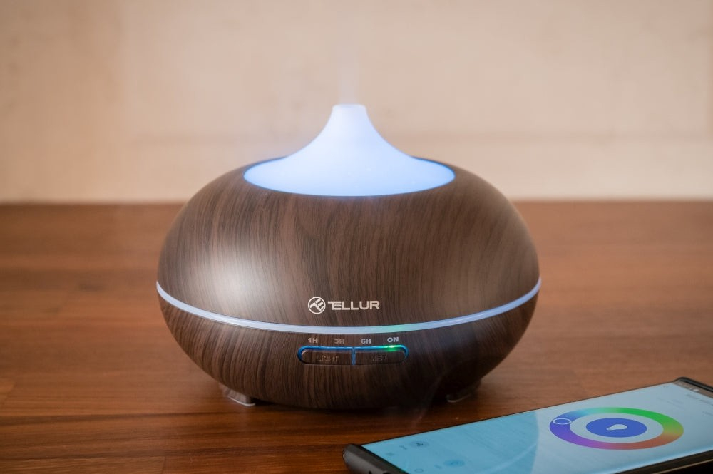 Difuzor Aromaterapie WiFi Tellur Smart, 300ml, LED, Maro închis [8]