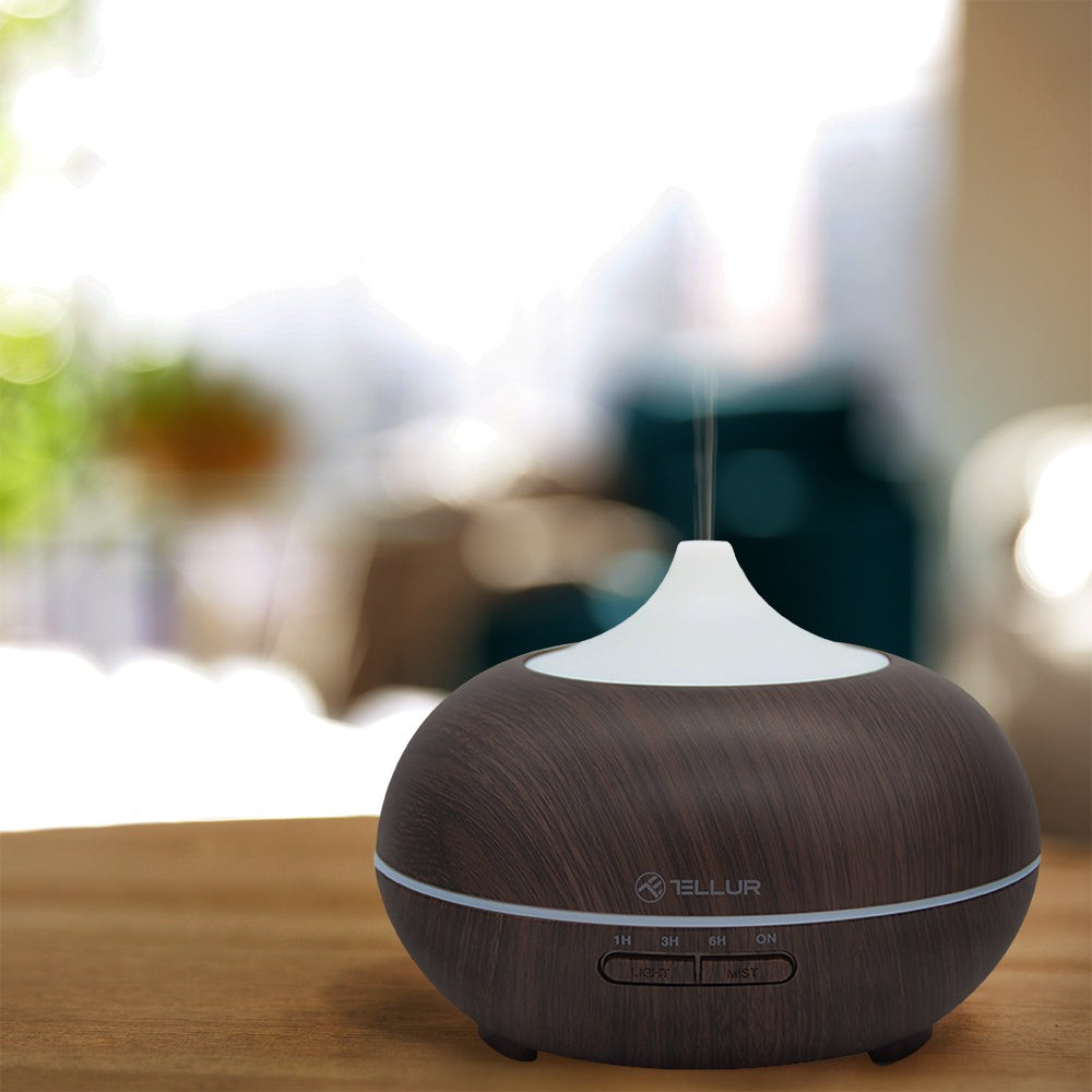 Difuzor Aromaterapie WiFi Tellur Smart, 300ml, LED, Maro închis [2]