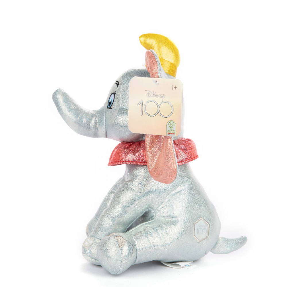 Disney 100 - Plus cu sclipici si sunete, Dumbo, 28 cm varsta 1-2 ani ,2-3 ani ,3-5 ani ,5-7 ani ,7-9 ani ,9-12 ani ,12-14 ani, Unisex [2]