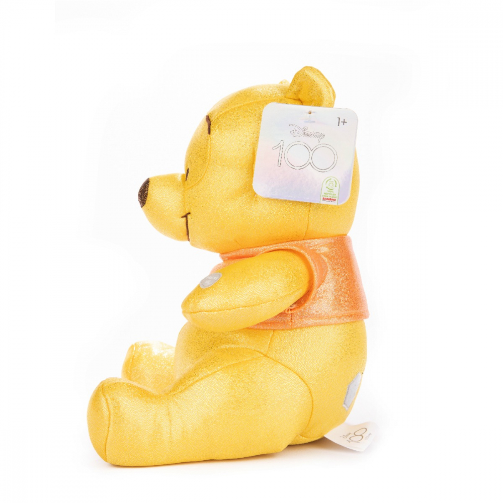 Disney 100 - Plus cu sclipici si sunete, Winnie, 28 cm varsta 1-2 ani ,2-3 ani ,3-5 ani ,5-7 ani ,7-9 ani ,9-12 ani ,12-14 ani, Unisex [2]