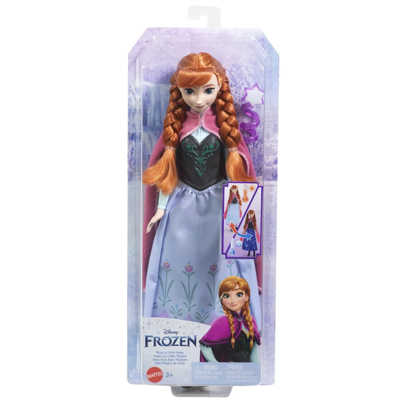Disney frozen papusa anna cu fusta magica, varsta de la 3 ani la 7 ani [1]