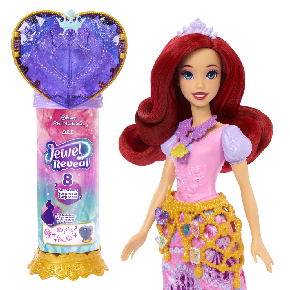 Disney princess jewel reveal papusa ariel copii varsta 3 ani - 7 ani [3]