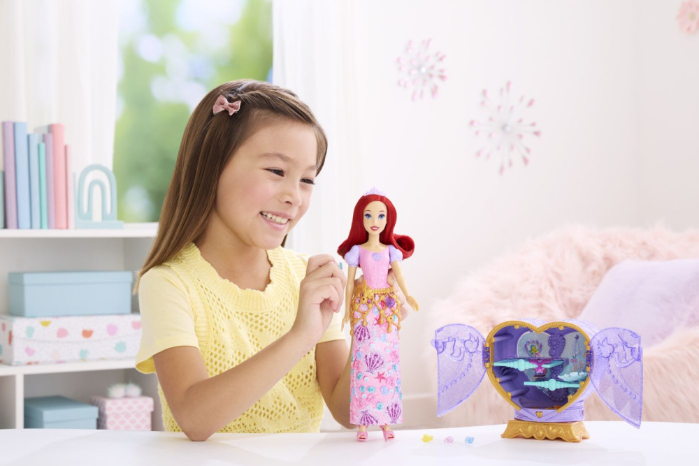 Disney princess jewel reveal papusa ariel copii varsta 3 ani - 7 ani [5]