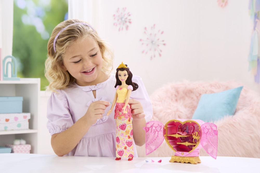 Disney princess jewel reveal papusa belle copii varsta 3 ani - 7 ani [5]