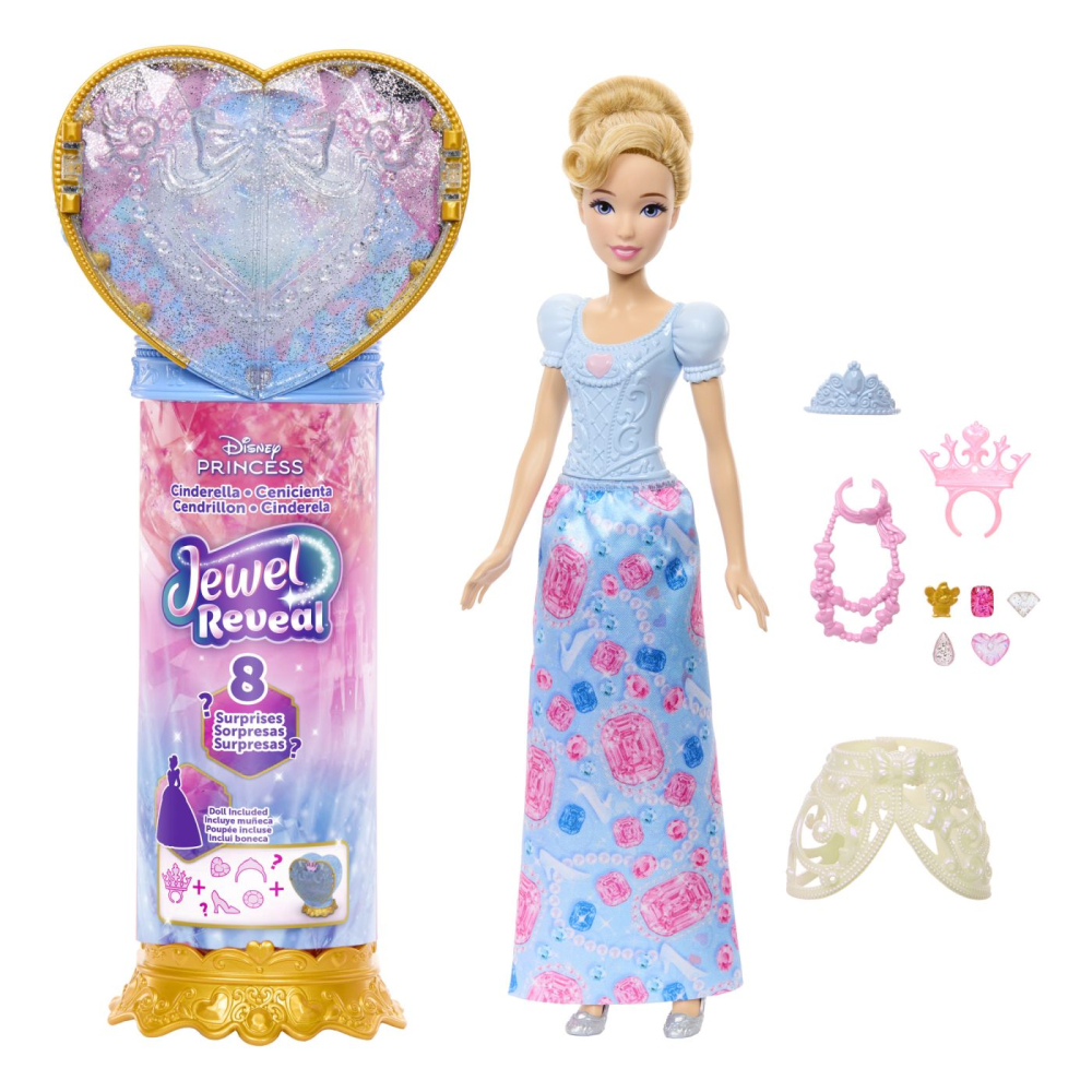 Disney princess jewel reveal papusa cenusareasa copii varsta 3 ani - 7 ani [4]