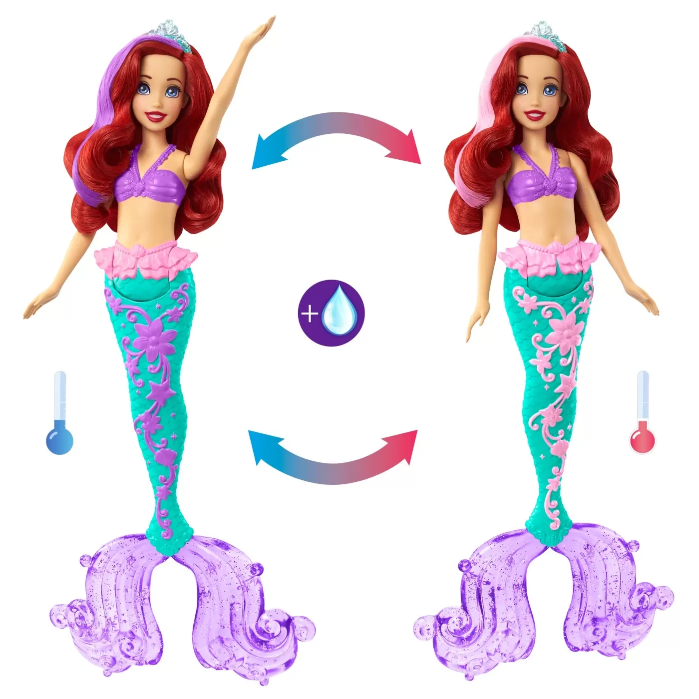 Disney princess papusa ariel cu culori schimbatoare, varsta de la 3 ani la 12 ani [5]
