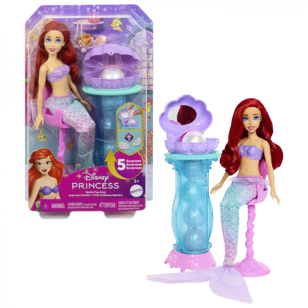 Disney princess papusa ariel si masuta de machiaj cu surprize, varsta de la 3 ani la 7 ani [2]