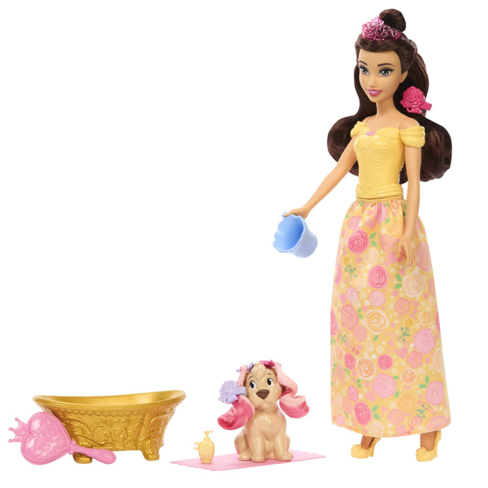 Disney princess papusa bella cu catel si accesorii [5]
