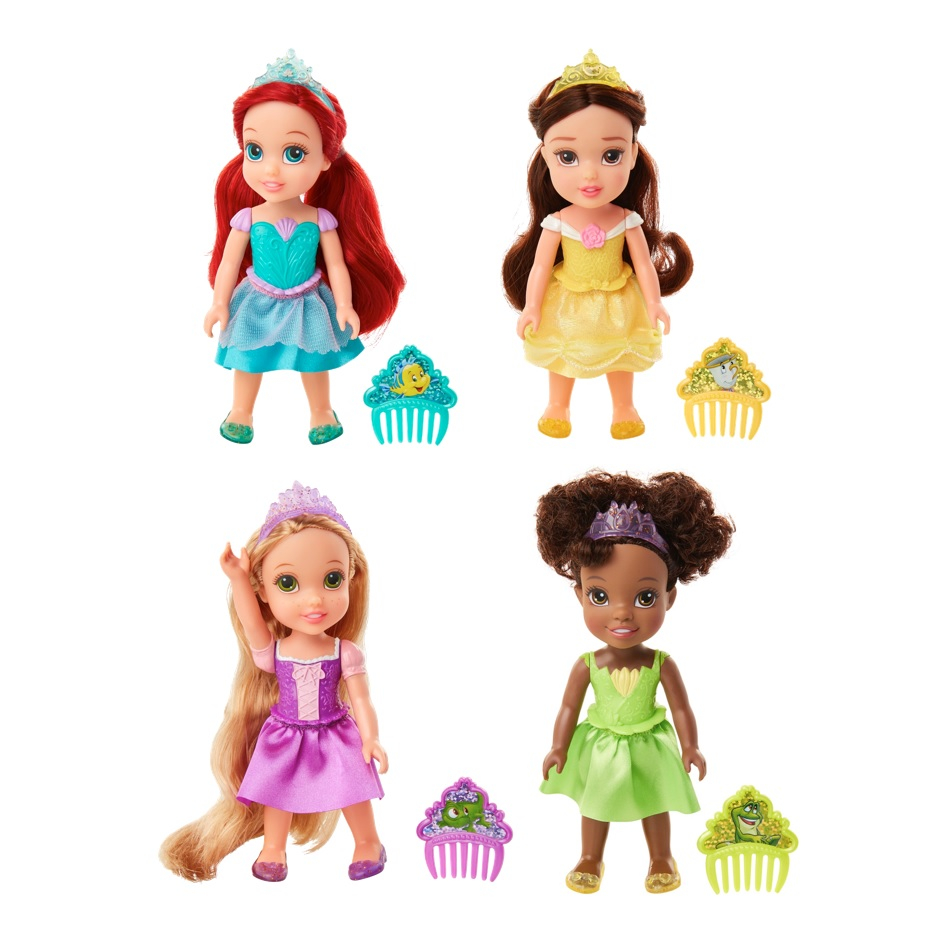 Disney Princess - Papusa cu sclipici si pieptene, 15 cm, diverse personaje varsta 3-5 ani ,5-7 ani ,7-9 ani, Fete [1]