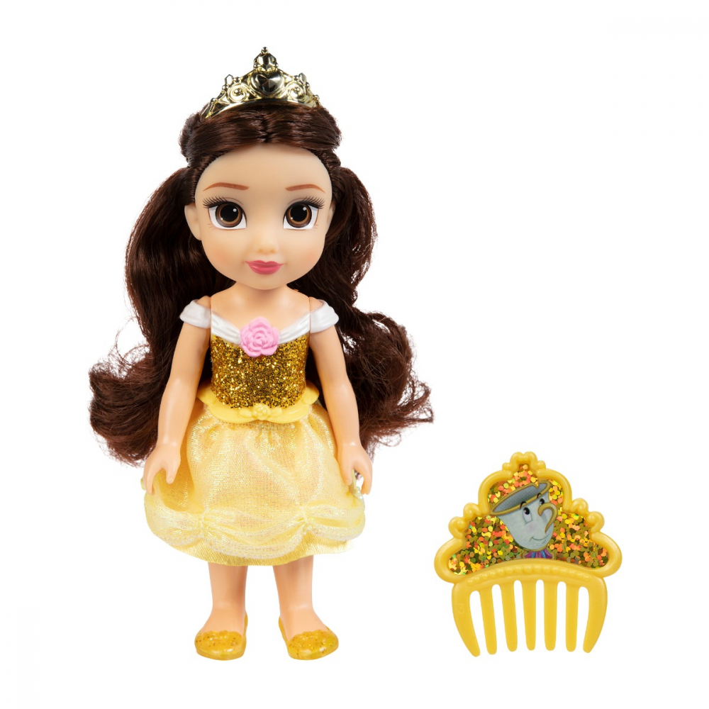 Disney Princess - Papusa cu sclipici si pieptene, 15 cm, diverse personaje varsta 3-5 ani ,5-7 ani ,7-9 ani, Fete [4]