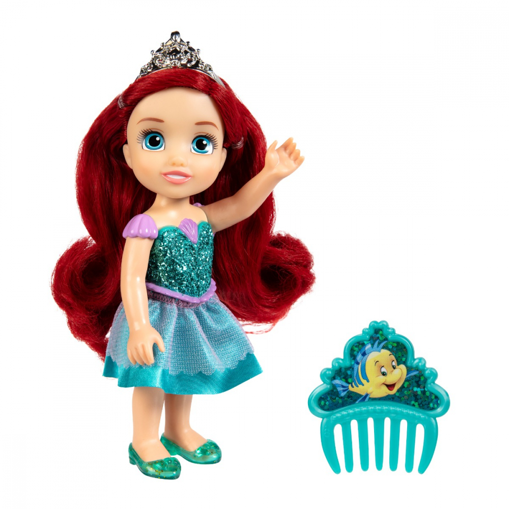 Disney Princess - Papusa cu sclipici si pieptene, 15 cm, diverse personaje varsta 3-5 ani ,5-7 ani ,7-9 ani, Fete [8]