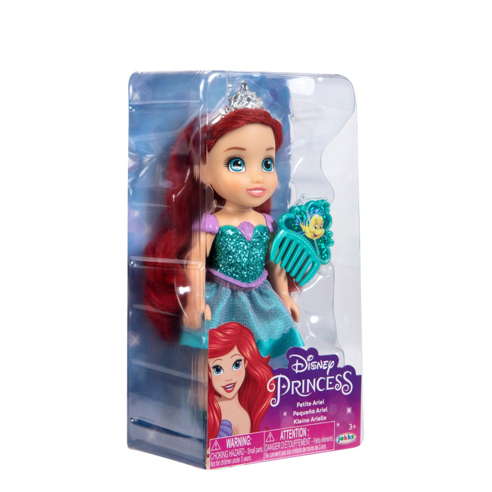 Disney Princess - Papusa cu sclipici si pieptene, 15 cm, diverse personaje varsta 3-5 ani ,5-7 ani ,7-9 ani, Fete [9]