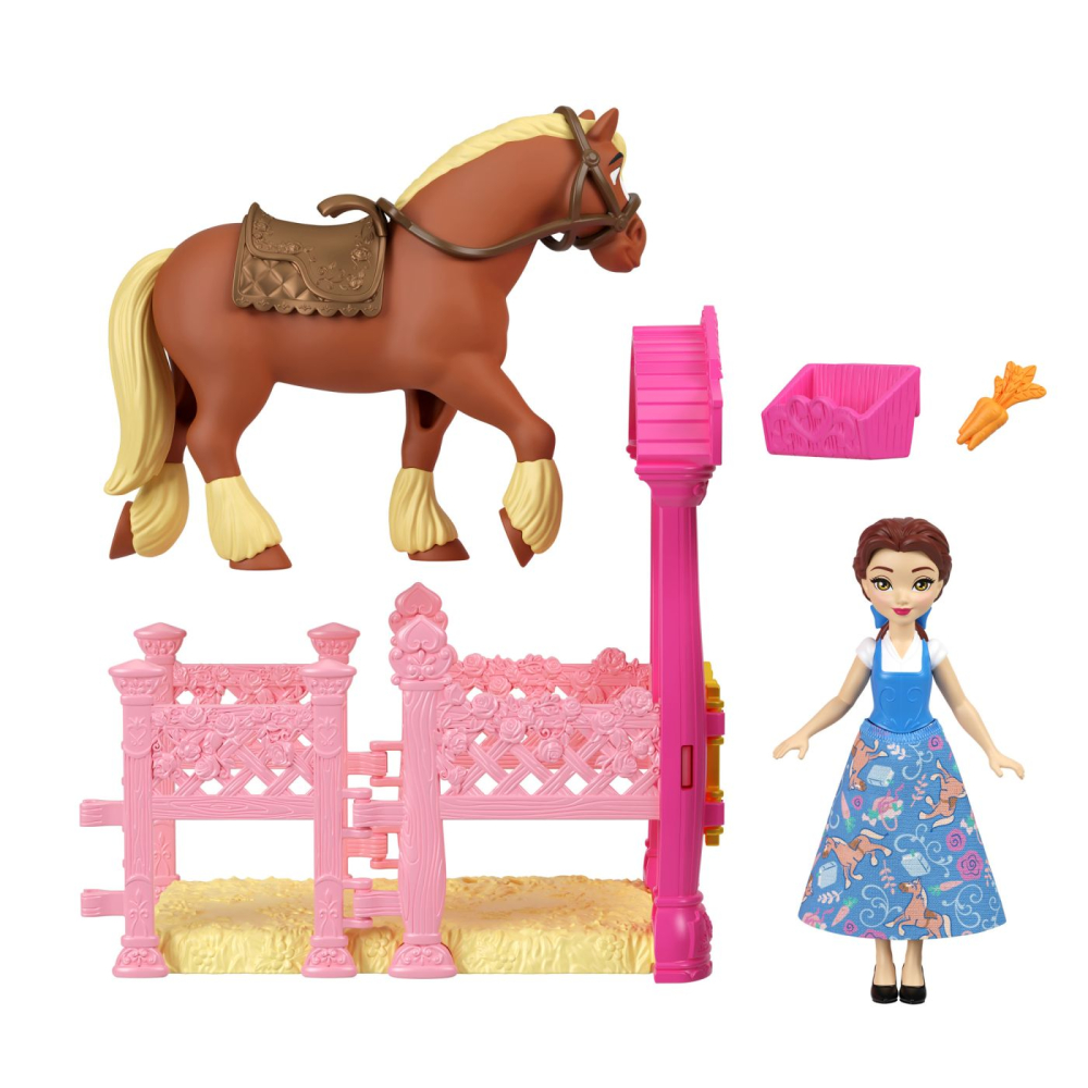 Disney princess set de joaca grajdul regal al lui belle papusa si accesorii copii 3 ani - 8 ani [2]