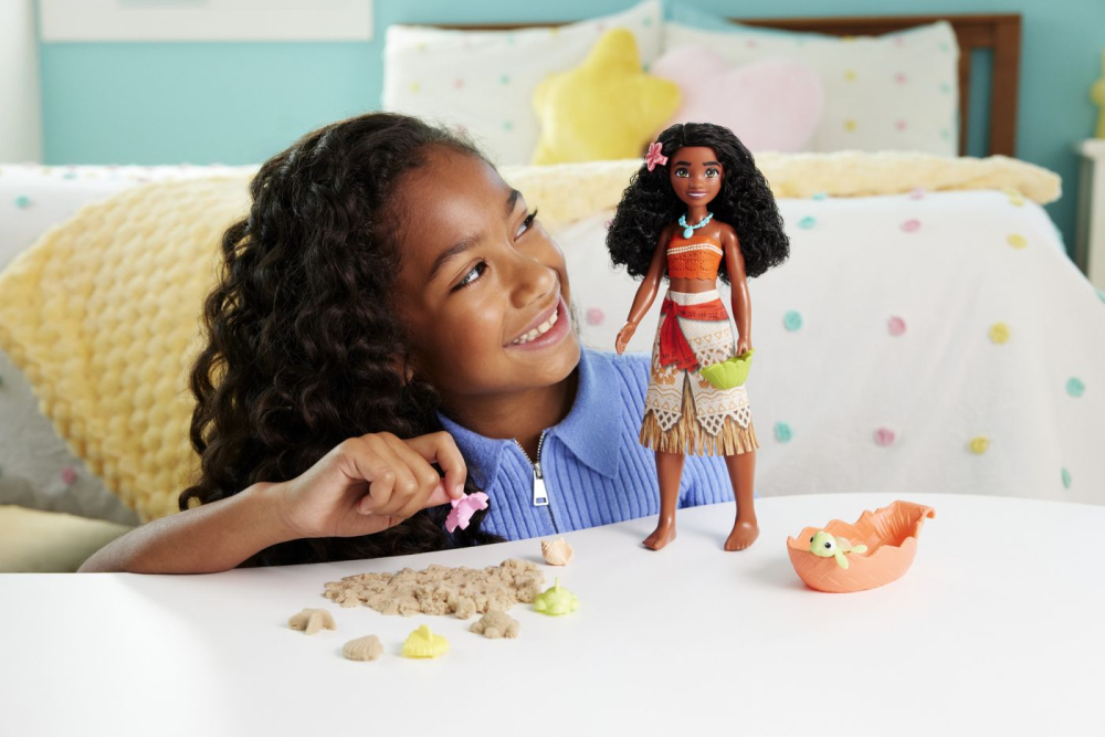 Disney princess set papusa vaiana si prietenii din ocean cu nisip modelabil [3]