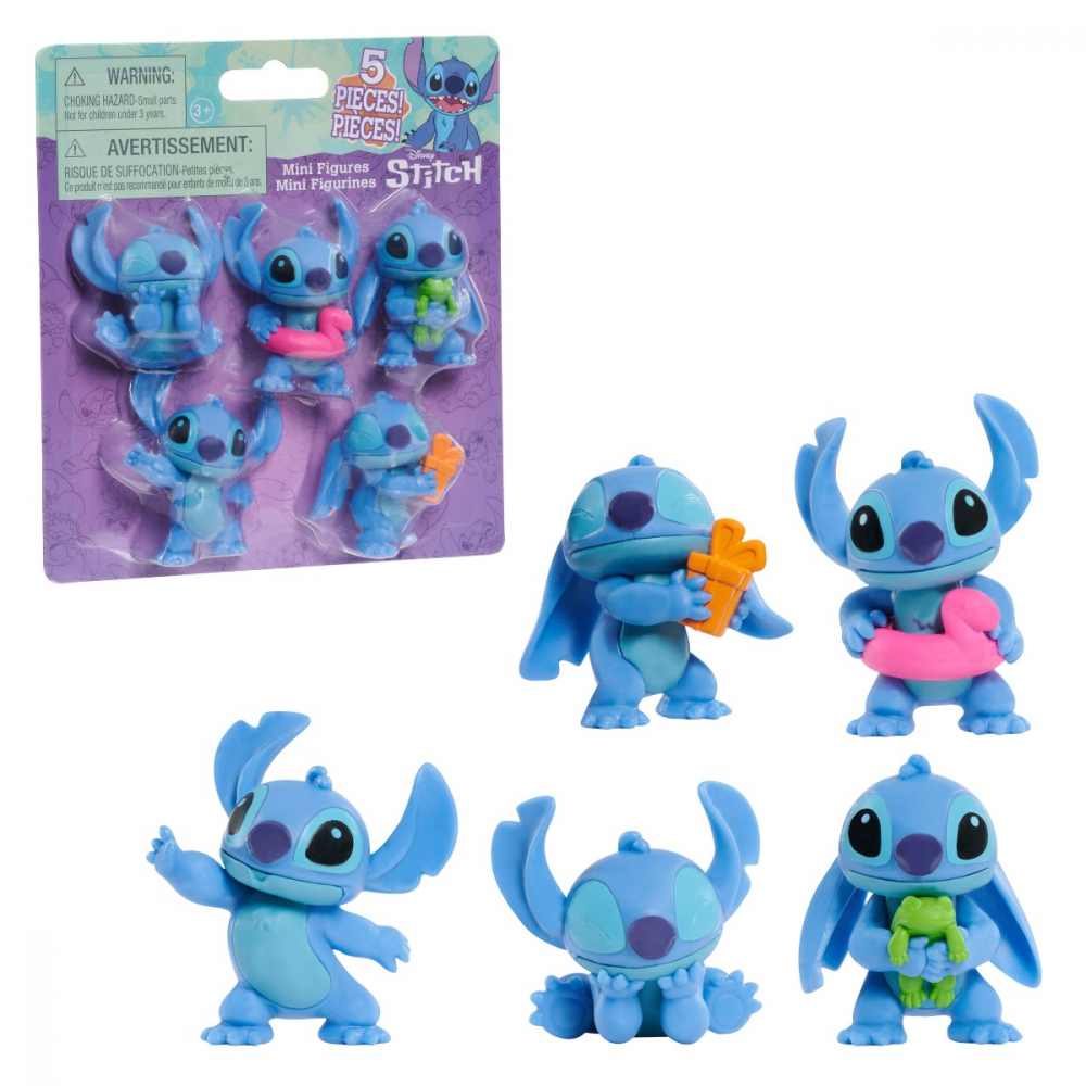 Disney Stitch - Set 5 mini-figurine blister varsta 3-5 ani ,5-7 ani, Unisex [1]