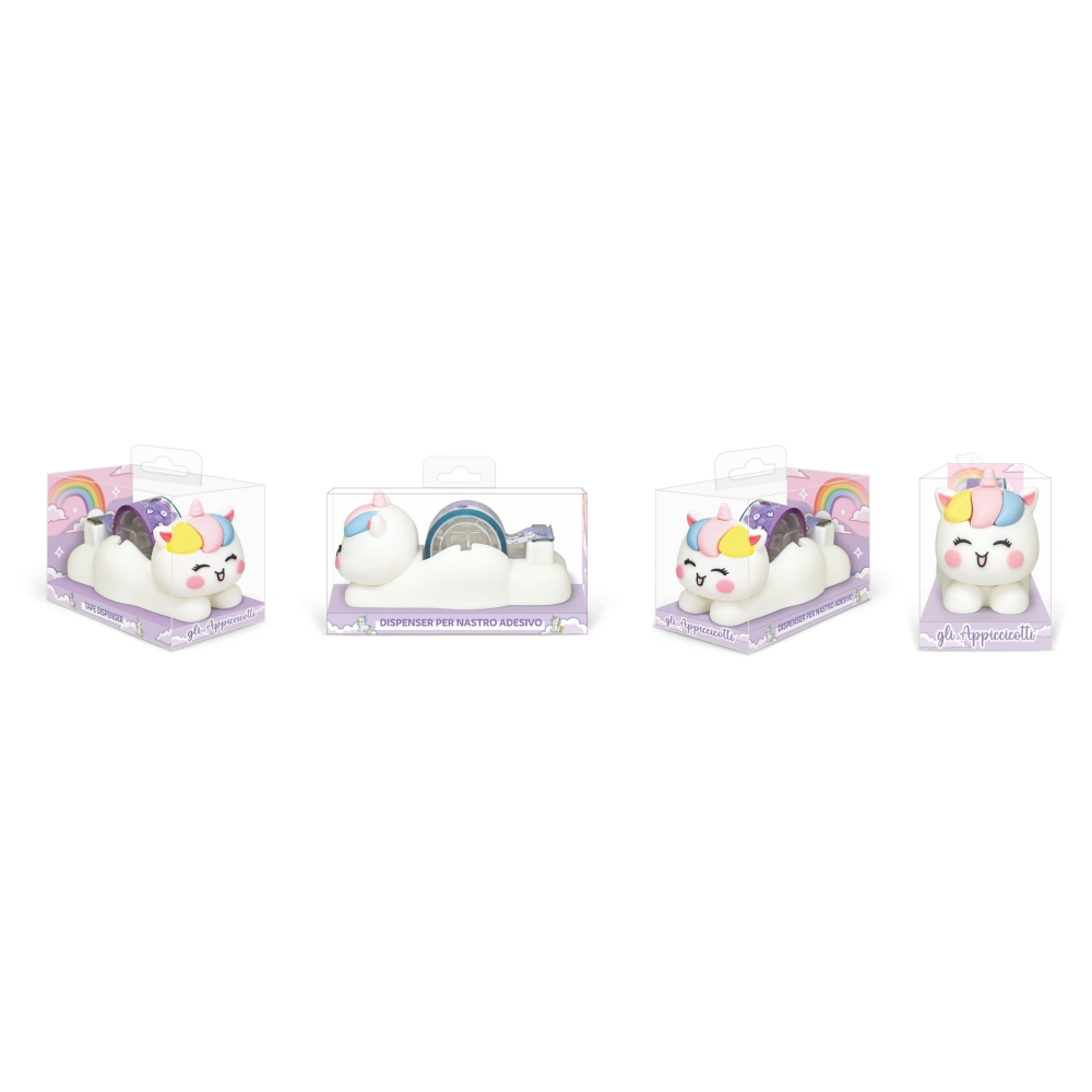 Dispenser banda adeziva Magic Unicorns cu banda imprimata, 4 culori  varsta 3 ani+,6 ani+,8 ani+ [3]