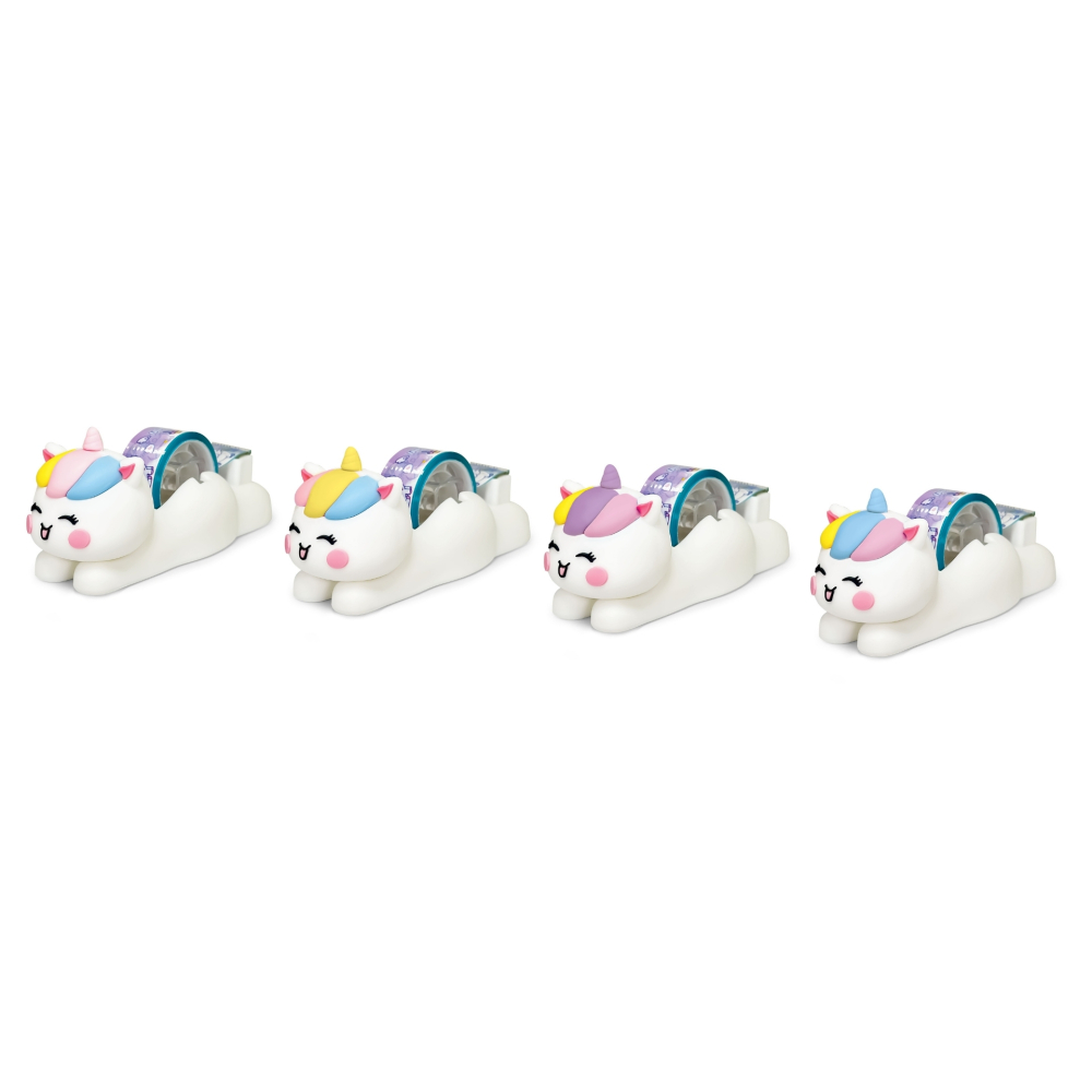 Dispenser banda adeziva Magic Unicorns cu banda imprimata, 4 culori  varsta 3 ani+,6 ani+,8 ani+ [4]