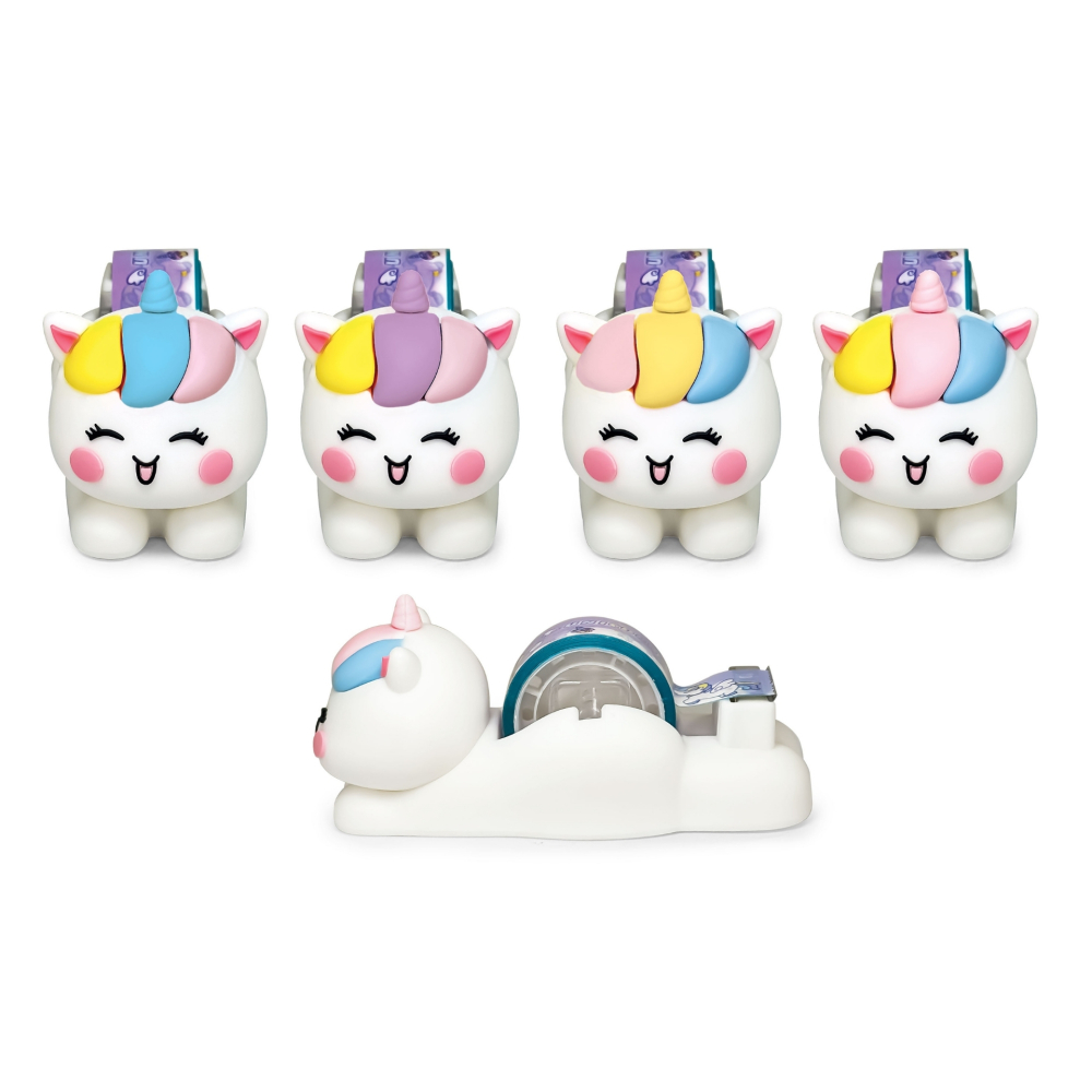 Dispenser banda adeziva Magic Unicorns cu banda imprimata, 4 culori  varsta 3 ani+,6 ani+,8 ani+ [2]