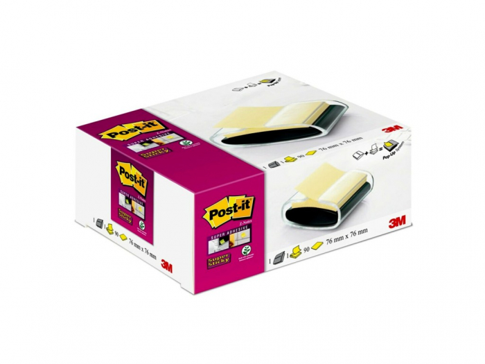 Dispenser notes adeziv Super Sticky™ Z PRO, 76 x 76 mm, 90 file, Post-it [3]